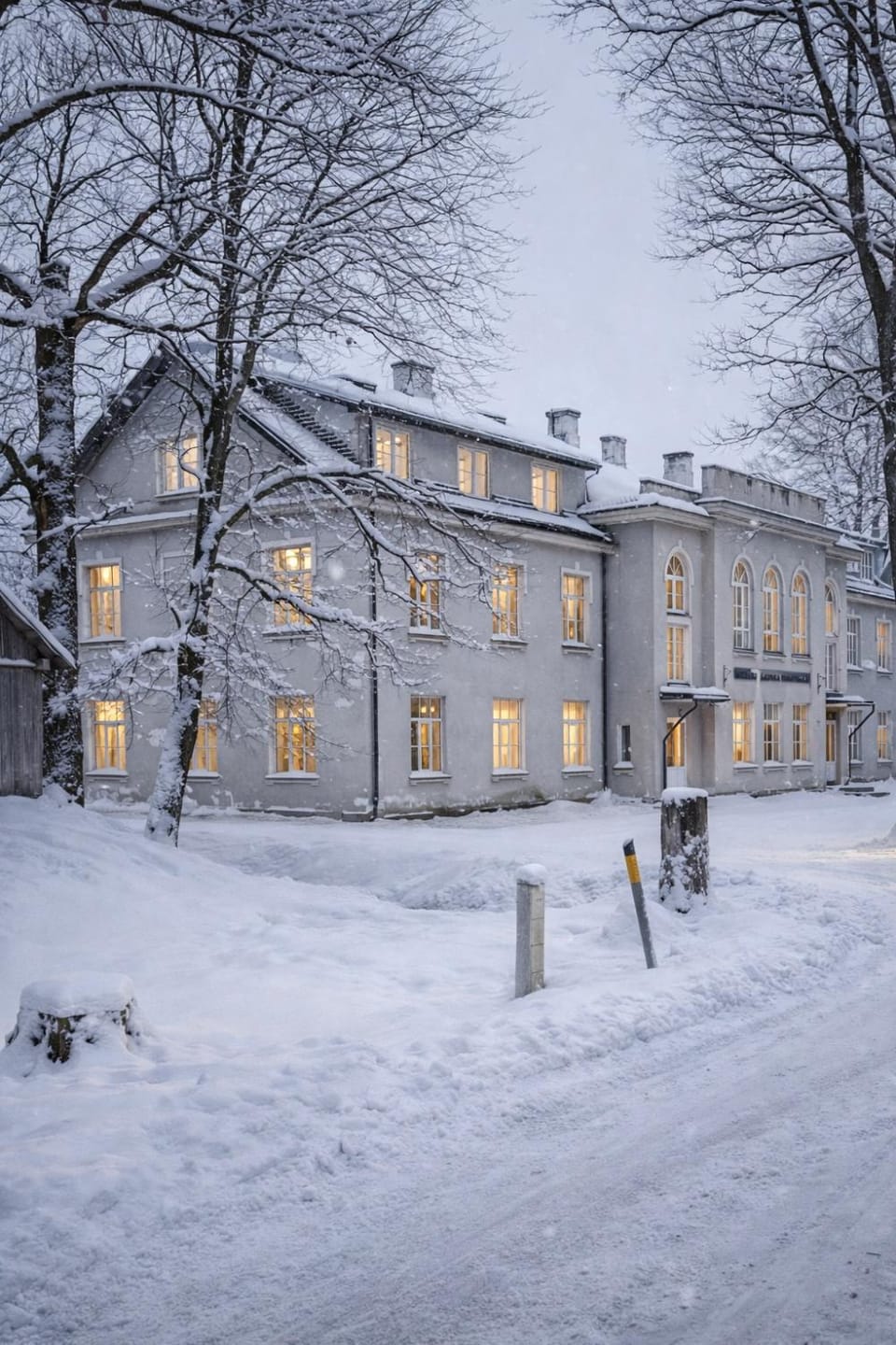 Property building, Natural landscape, Winter