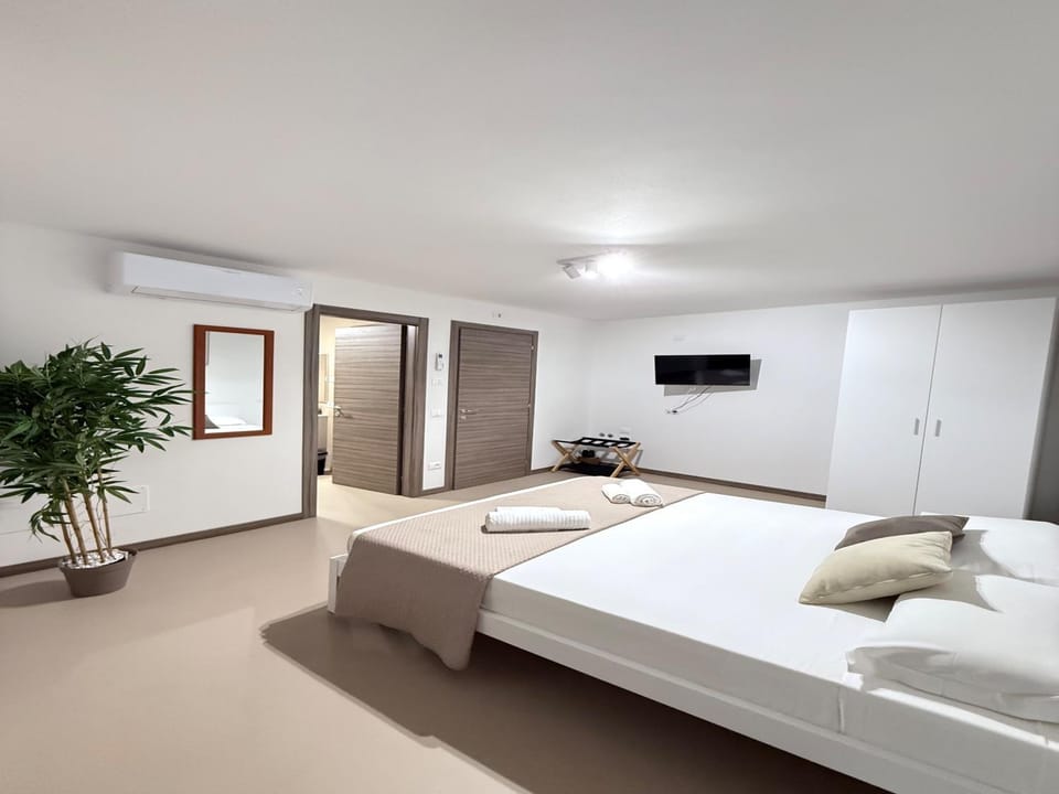 Bed, TV and multimedia, Bedroom, wardrobe, air conditioner