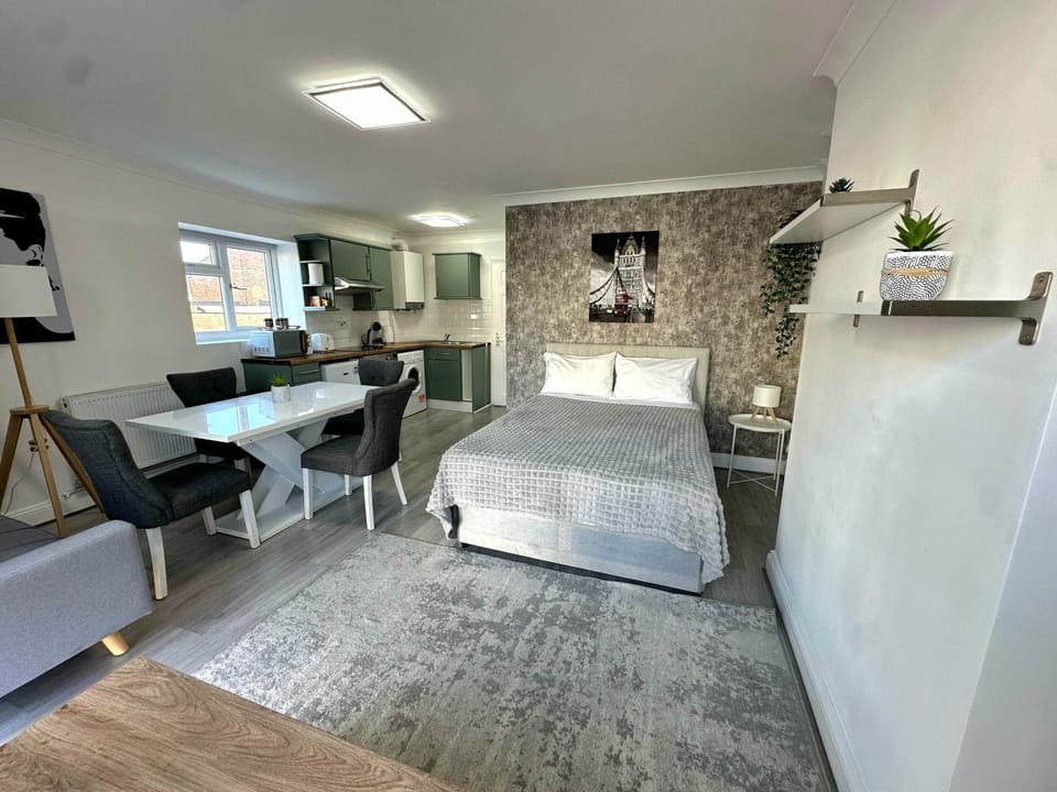 Bed, Kitchen or kitchenette, Photo of the whole room, Seating area, Dining area, Bedroom