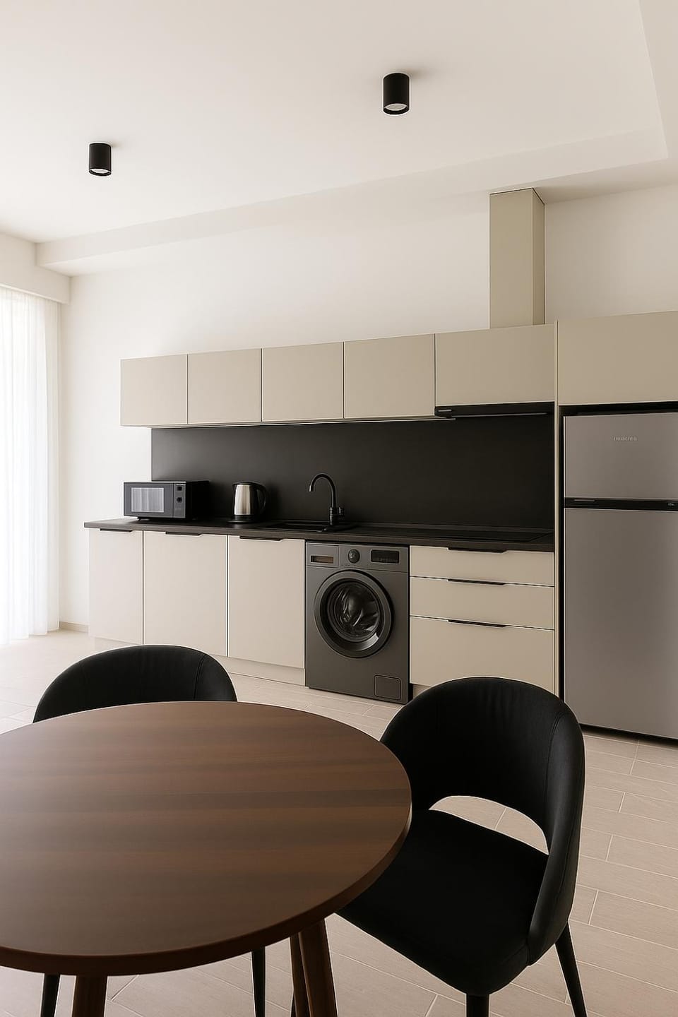 Kitchen or kitchenette, Dining area, oven, pet friendly, stove, washing machine, dryer