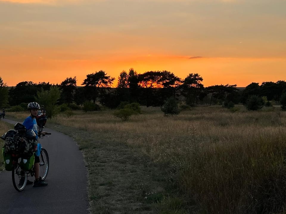 Natural landscape, Cycling, Sunrise, Sunset