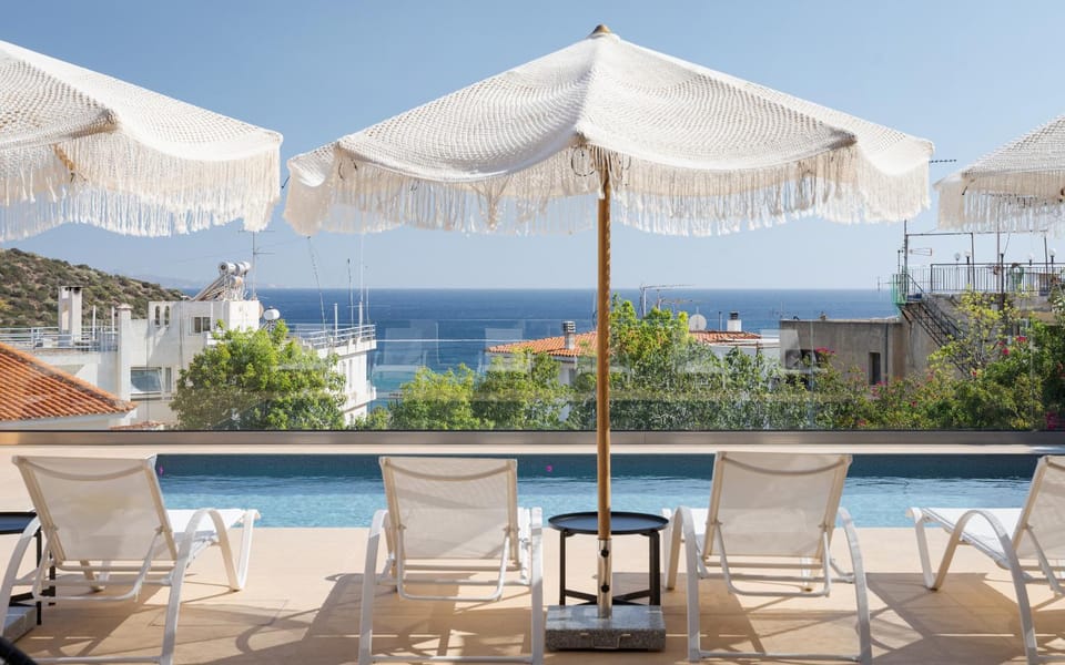 View (from property/room), Balcony/Terrace, Sea view, Swimming pool