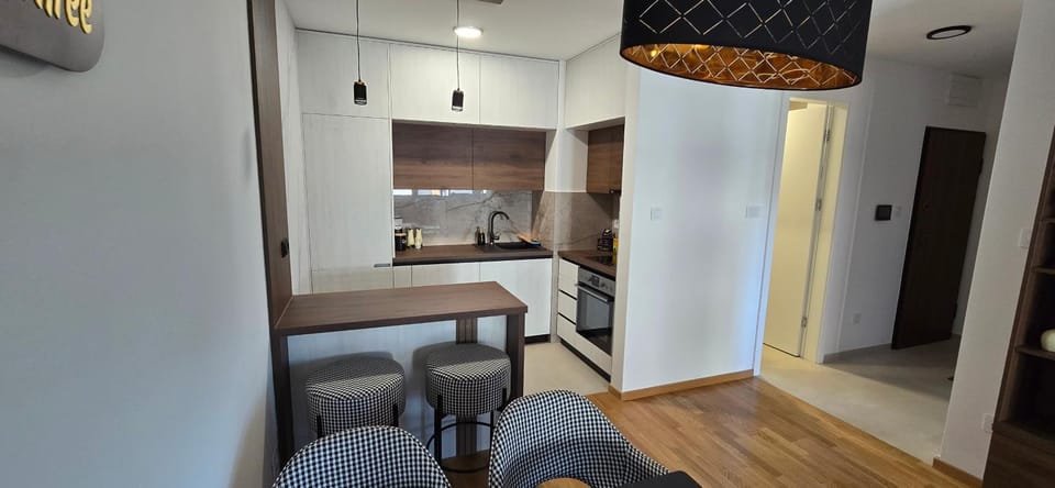 Kitchen or kitchenette, minibar, oven