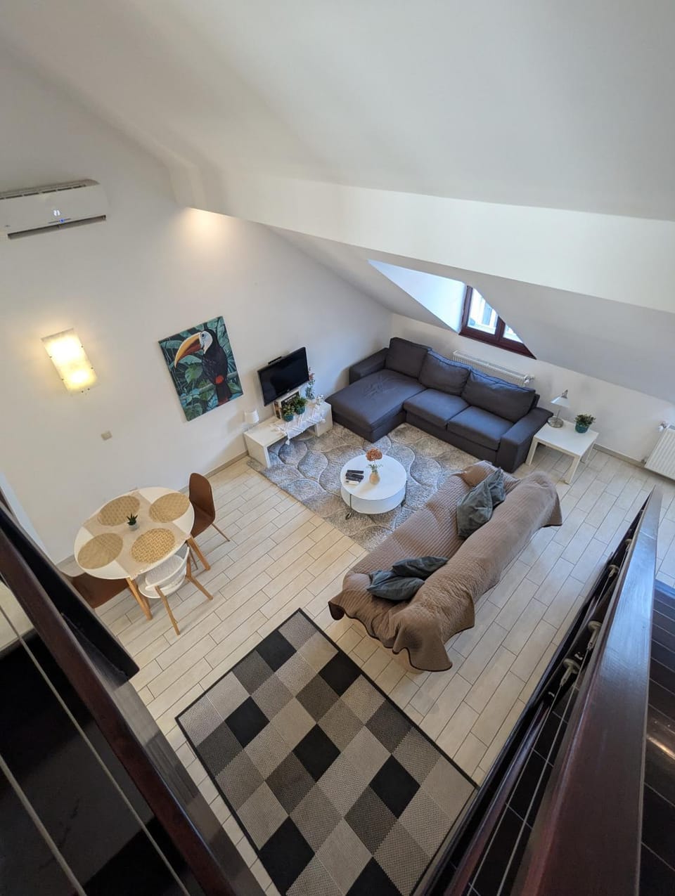 Bird's eye view, Living room, air conditioner