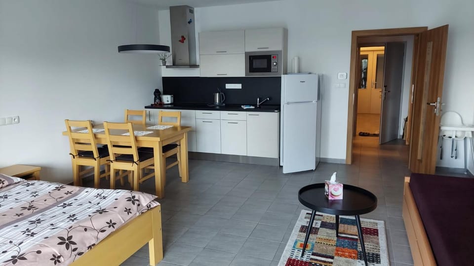 Living room, kitchen