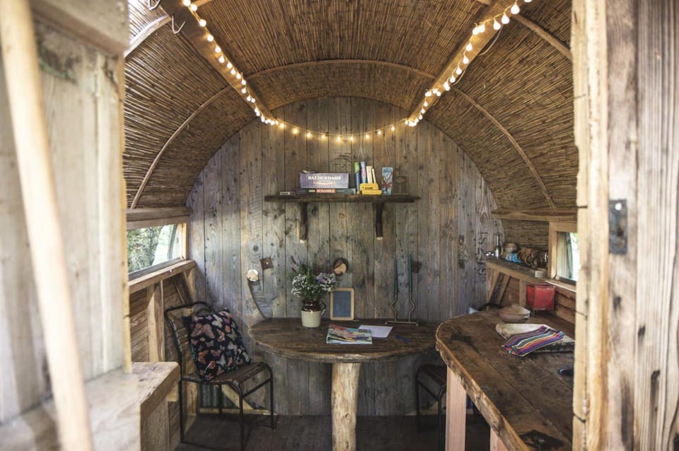 Handcrafted grain-store yurt in Somerset woodland Luxury tent in South Somerset District