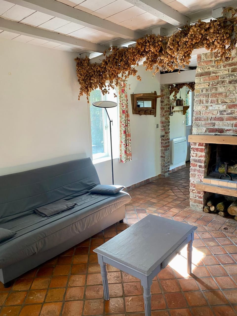 Living room, fireplace
