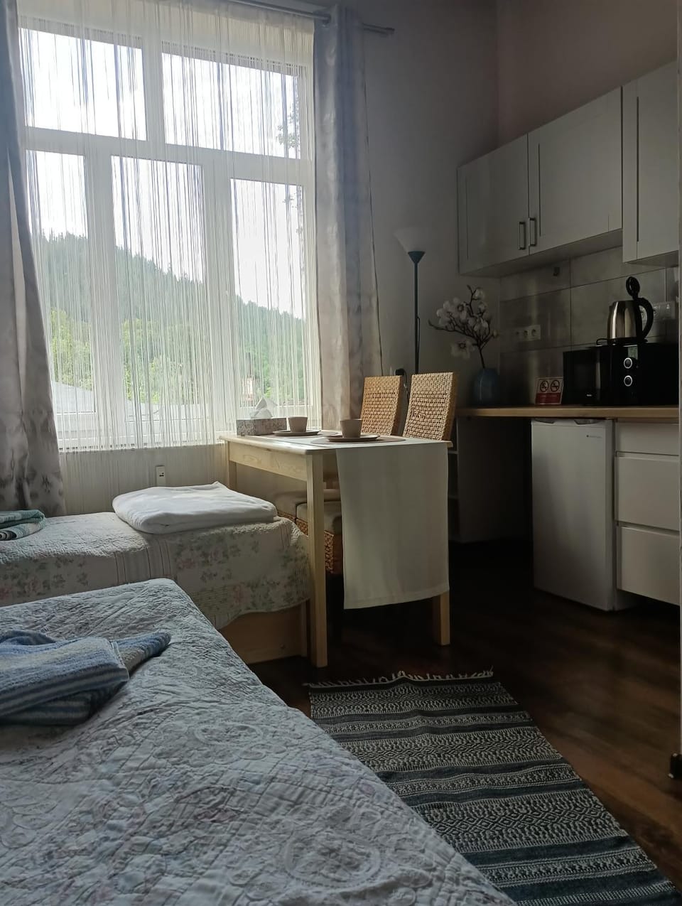 Bed, Kitchen or kitchenette, Photo of the whole room