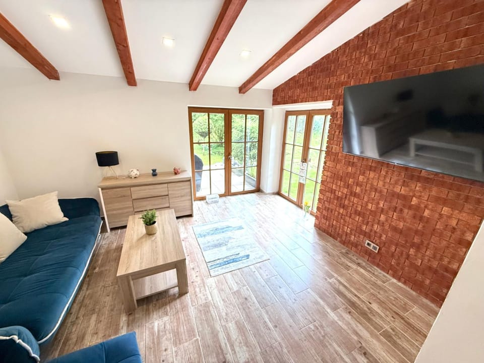 Horský dům pod přehradou u sjezdovky a potůčka v horách House in Saxony