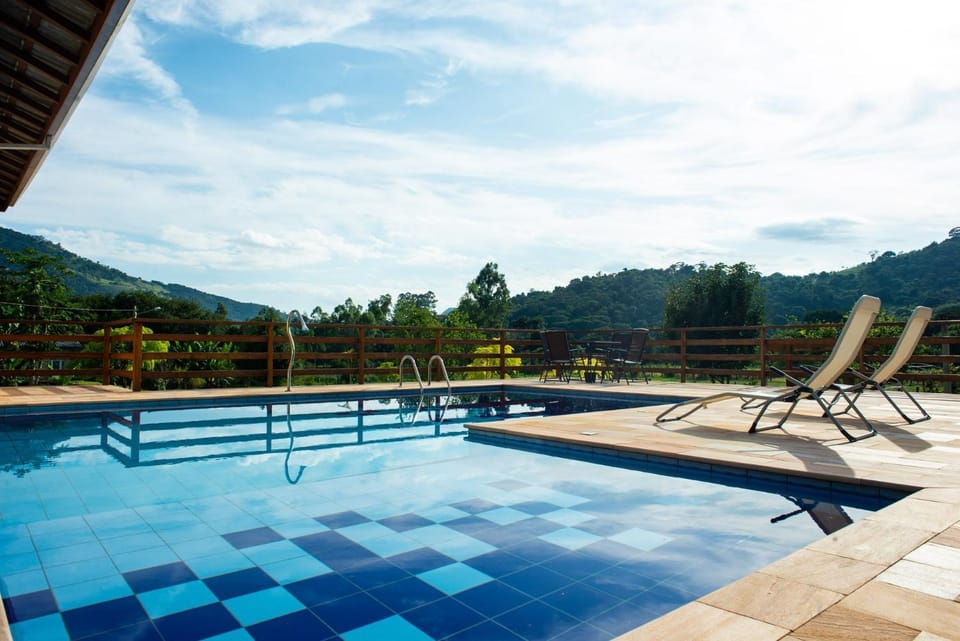 Natural landscape, Mountain view, Swimming pool, sunbed