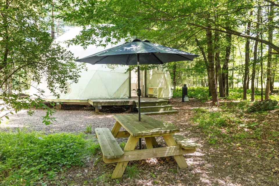 Outlier Inn Large Dome on Farm Upstate Catskills Campground/ 
RV Resort in Hudson Valley