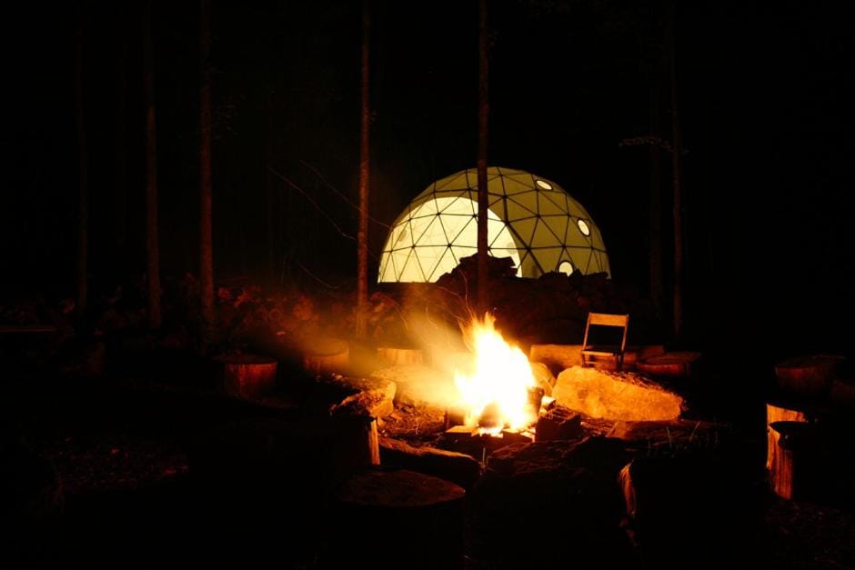 Outlier Inn Large Dome on Farm Upstate Catskills Campground/ 
RV Resort in Hudson Valley