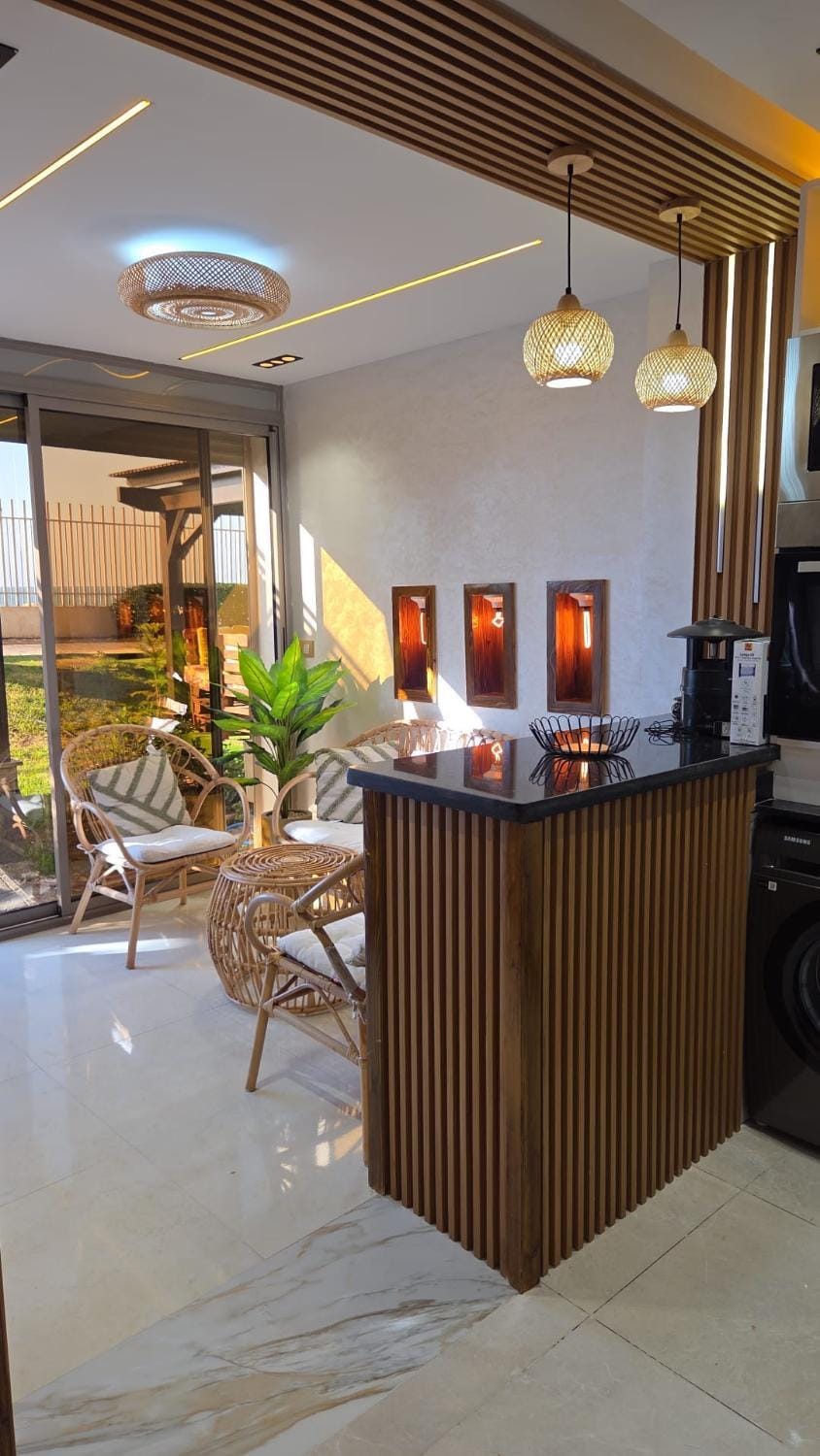 Blue Bay Village Appartement Cocooning en Rez-de-Jardin avec Vue Mer dans une Résidence Sécurisée à Moulay Abdallah près El Jadida Apartment in Casablanca-Settat