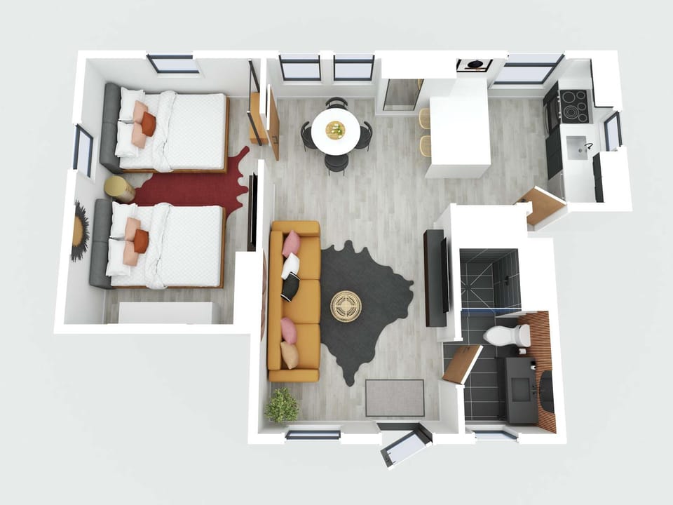 Hacienda Flamingo Unit 3 - Modern 1BR Hideaway with Double Queen Beds Apartment in West Palm Beach
