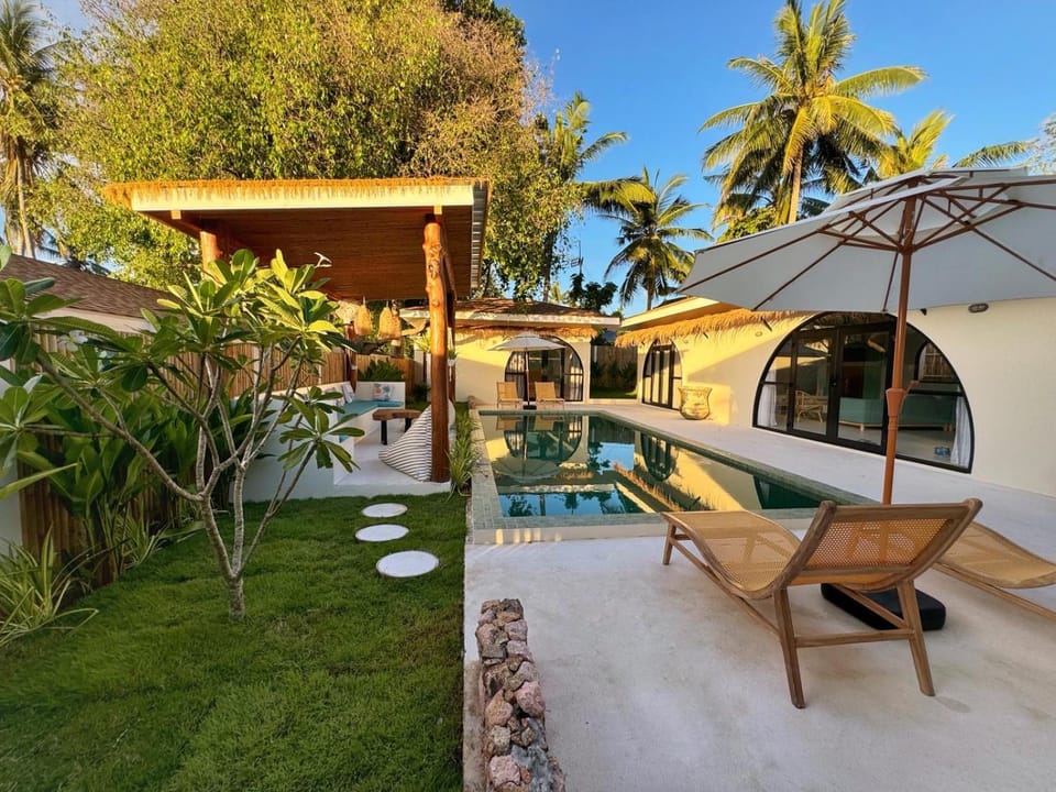 Property building, Patio, Pool view, Swimming pool