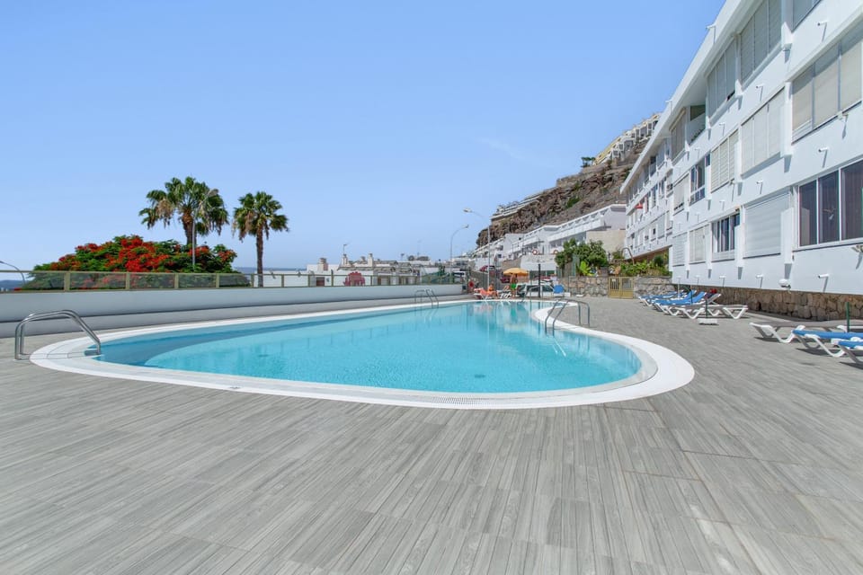 Property building, Living room, Swimming pool