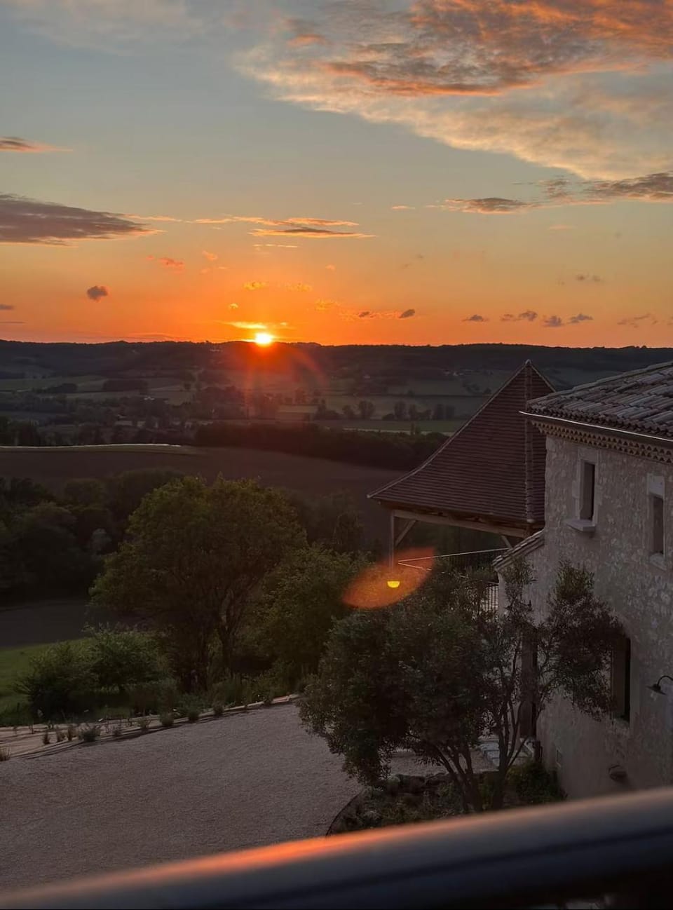 Property building, Natural landscape, Sunset