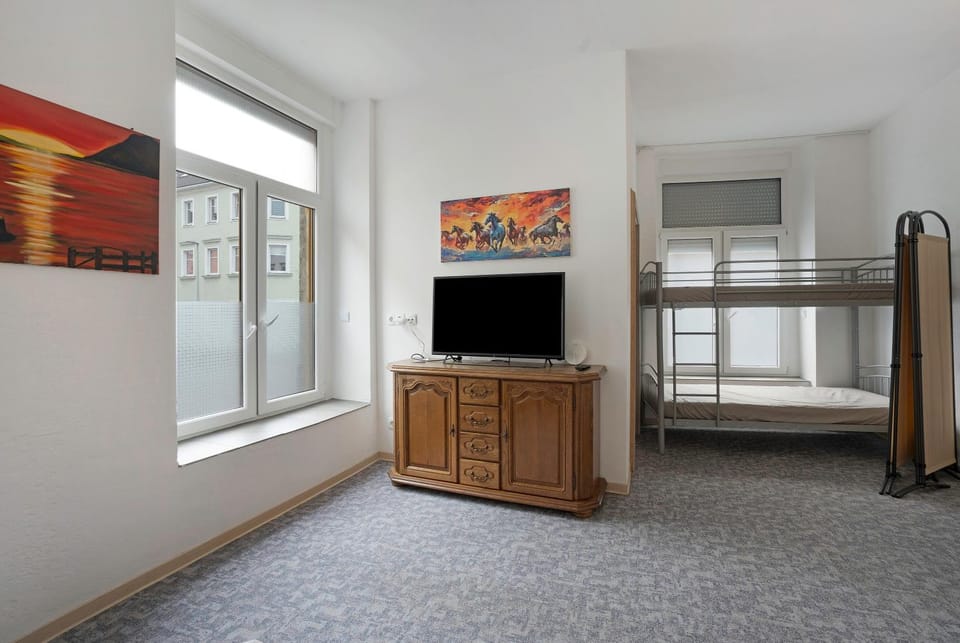 Property building, Living room, Bedroom