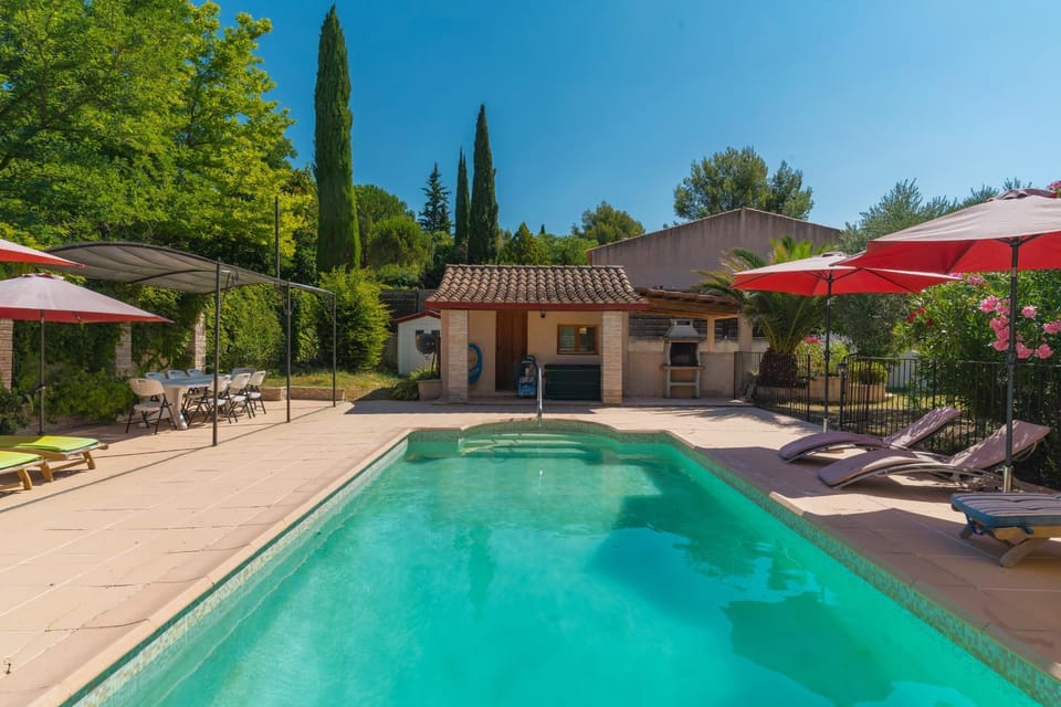 Property building, Living room, Swimming pool