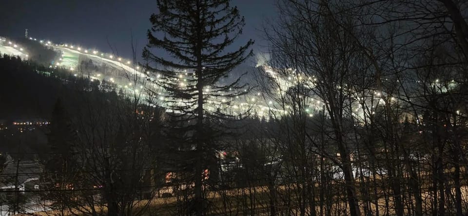 Night, Natural landscape, Mountain view
