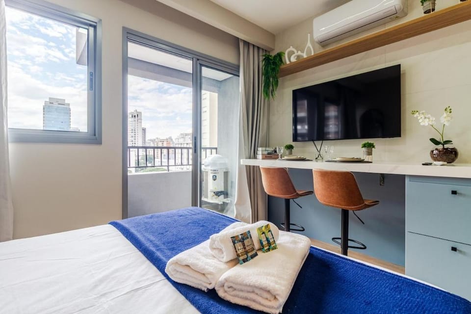Confortável e luxuoso na Vila Olimpia - Próximo ao JK Iguatemi Apartment in Sao Paulo City