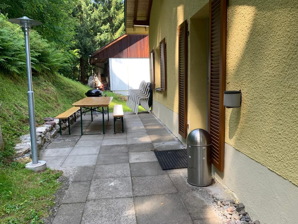 Patio, BBQ facilities, Seating area