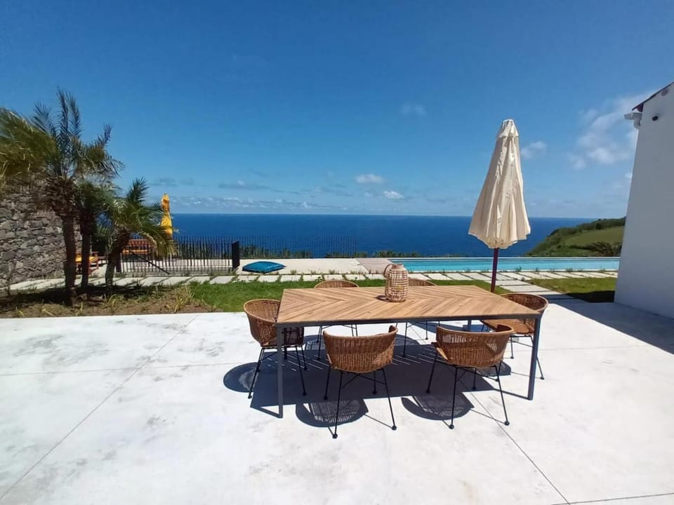 Patio, Dining area, Sea view