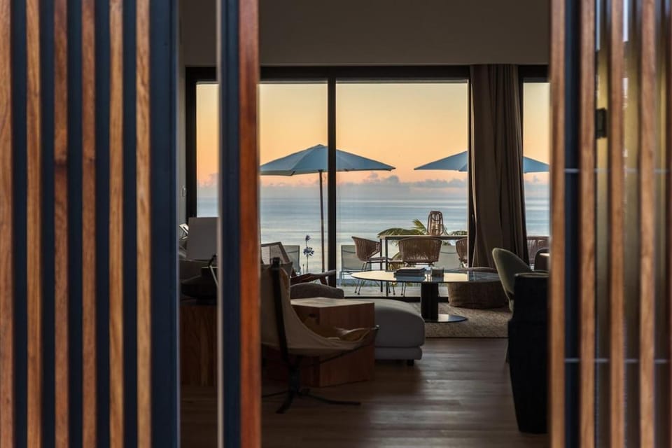 View (from property/room), Living room, Seating area, Sea view