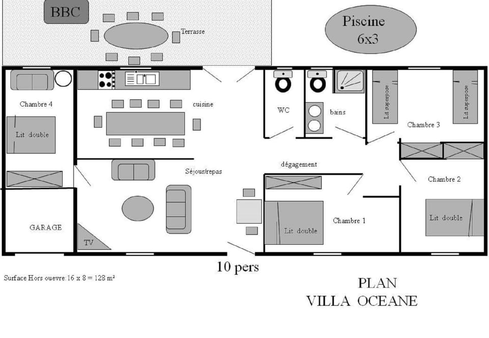 Villa Océane, 10 Pers, Domaine De Ribiere House in Grospierres