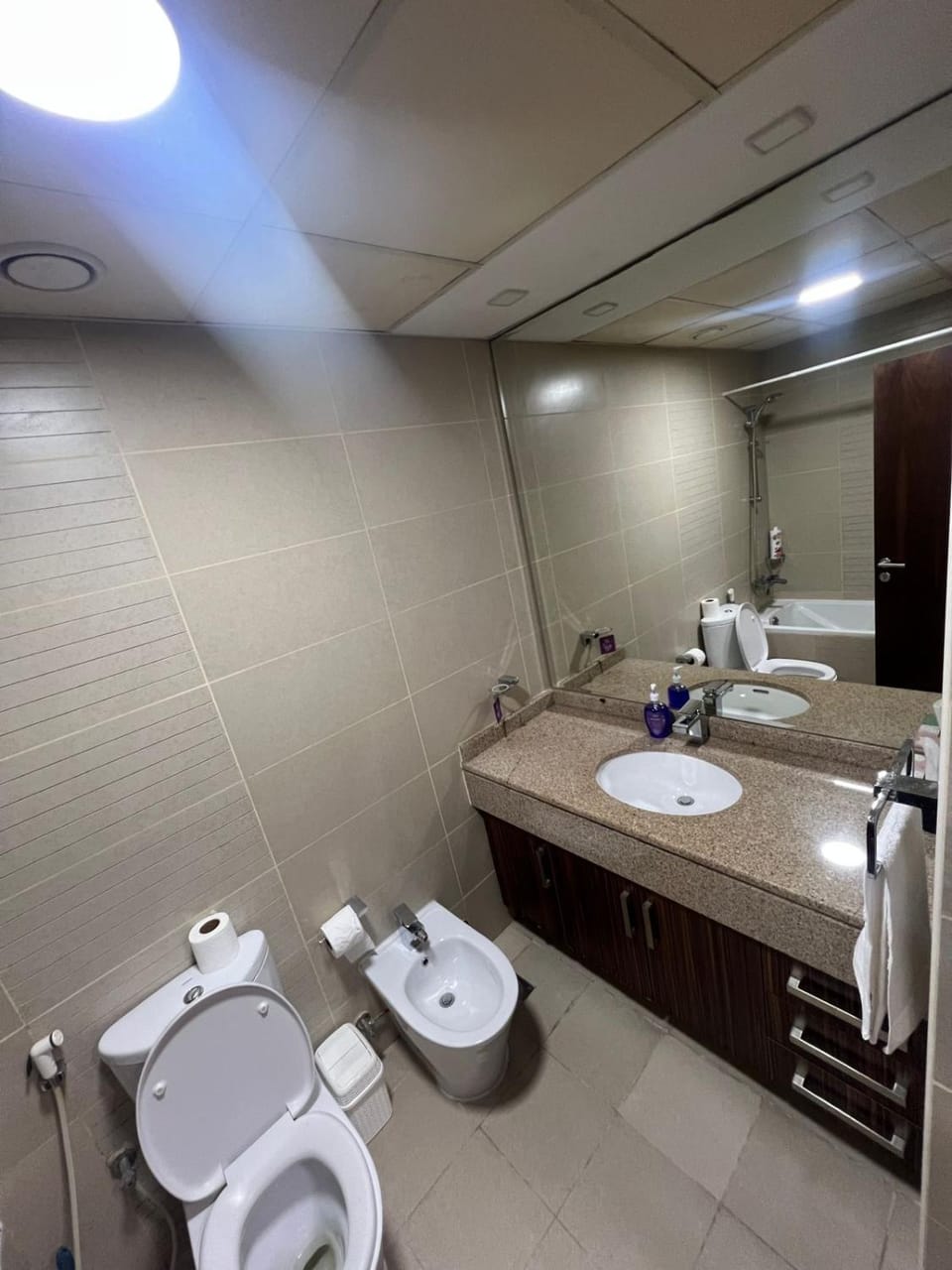 Toilet, Bathroom, towels