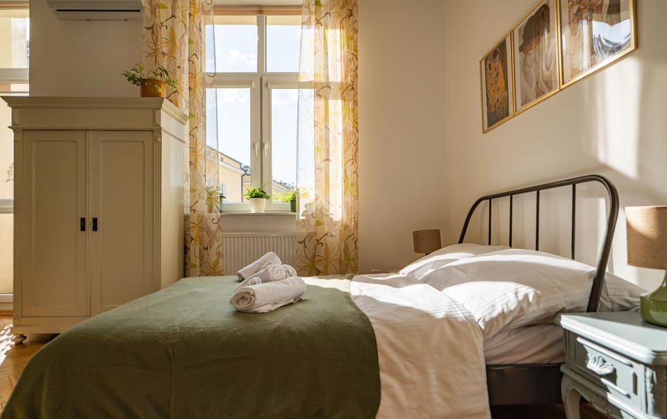 Property building, View (from property/room), Bedroom, air conditioner