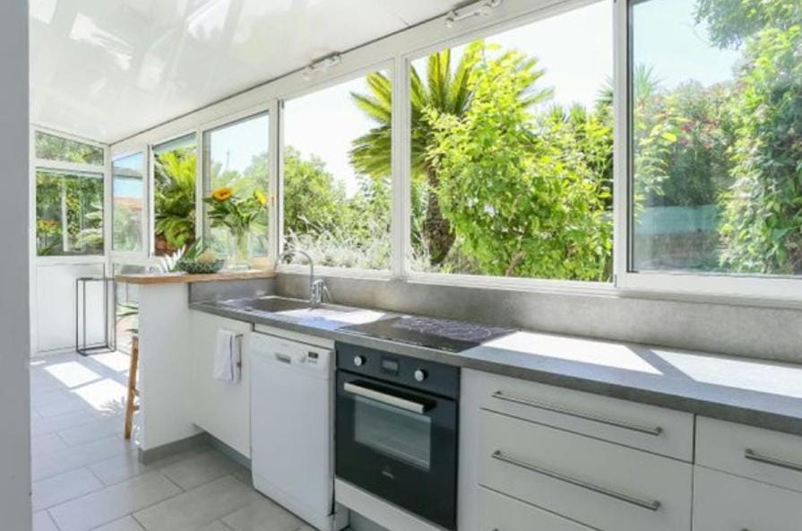 Garden, Kitchen or kitchenette, Garden view, dishwasher