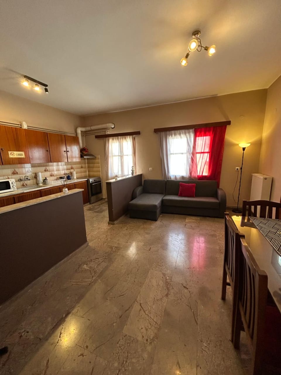 Living room, Seating area, Dining area
