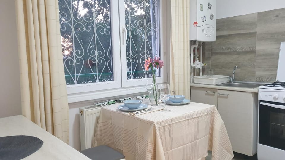 Kitchen or kitchenette, Dining area, stove