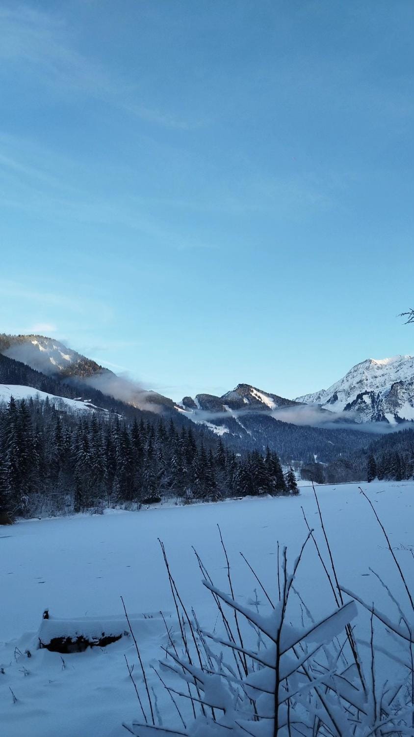 Nearby landmark, Winter, Mountain view