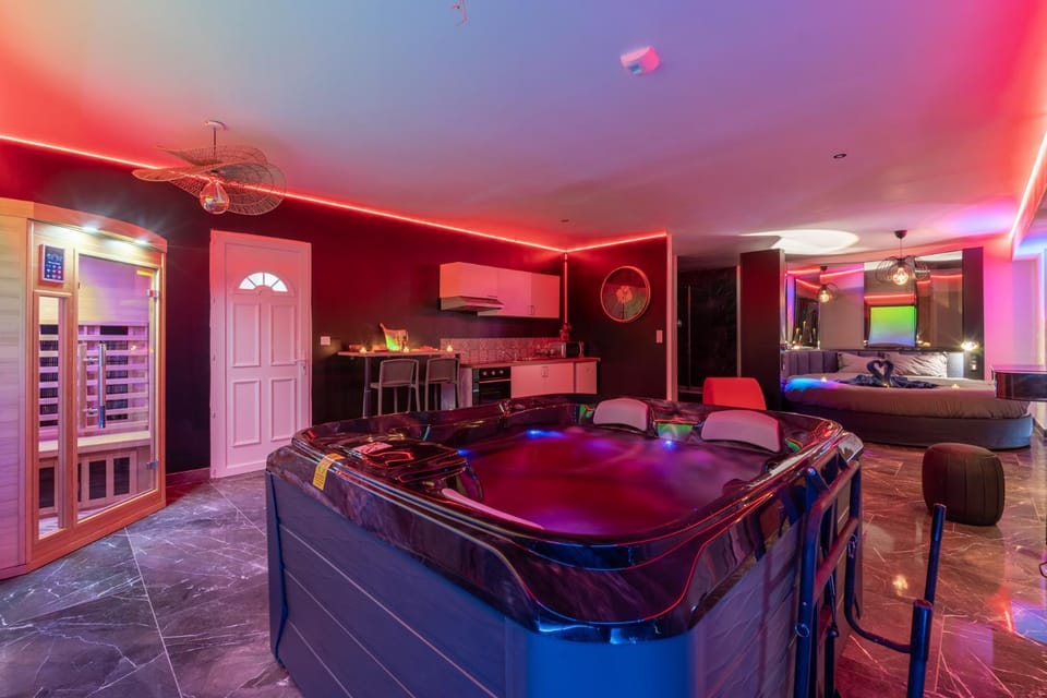 L'Horizon - Suite romantique avec jacuzzi, sauna, piscine & vidéo projecteur Apartment in Occitanie