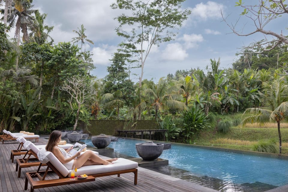 Natural landscape, Pool view, Swimming pool, sunbed