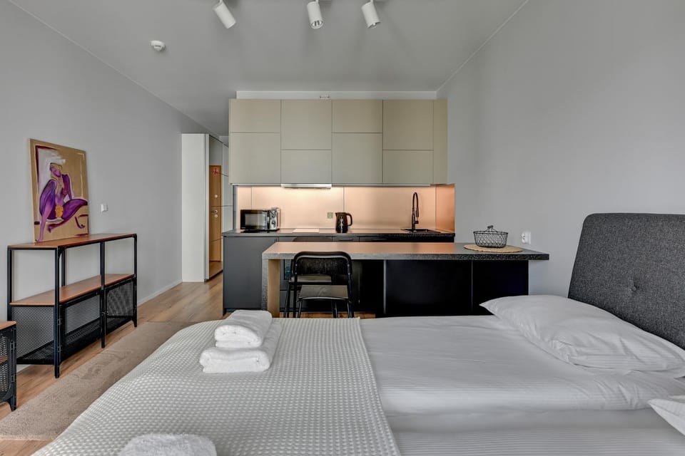 Bed, Kitchen or kitchenette, Photo of the whole room