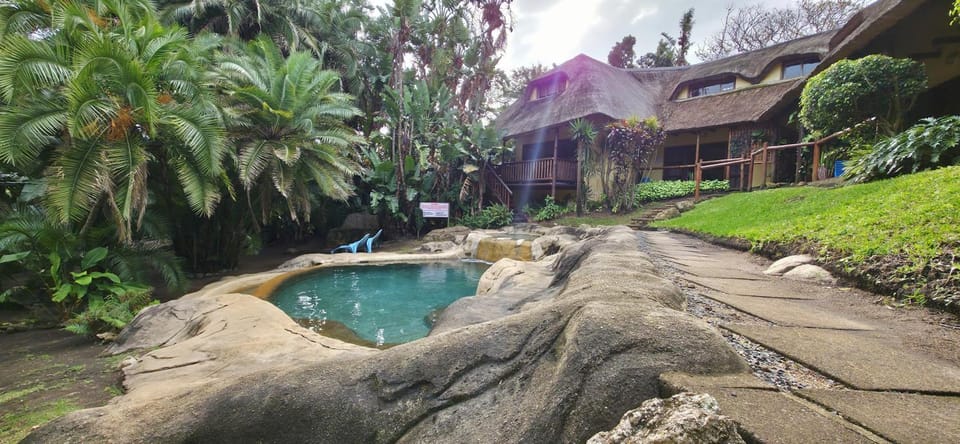 Property building, Spring, Day, Natural landscape, Garden, Garden view, Pool view, Swimming pool