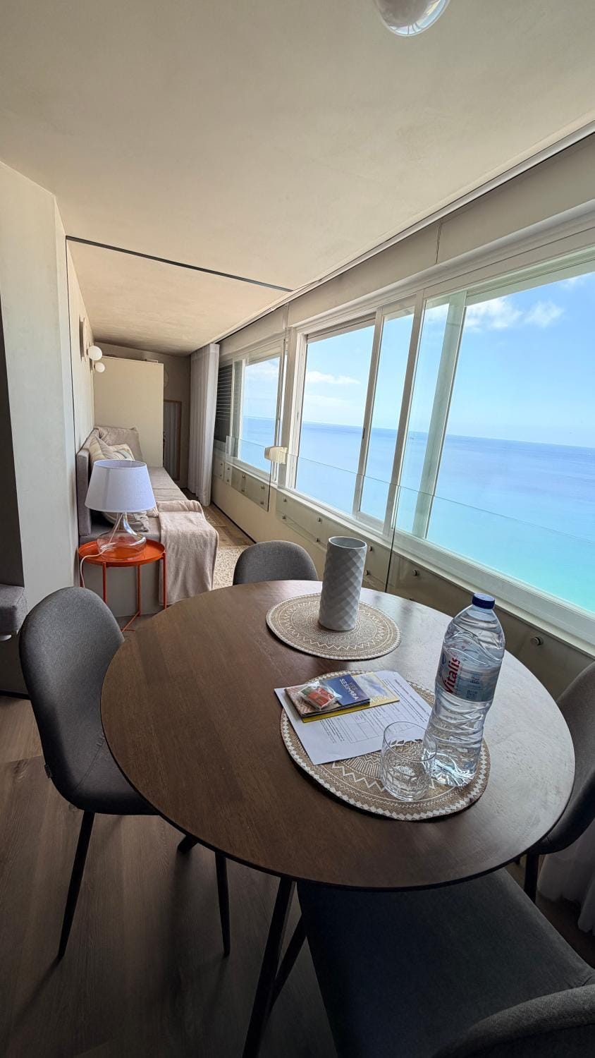 Natural landscape, View (from property/room), Dining area, Sea view