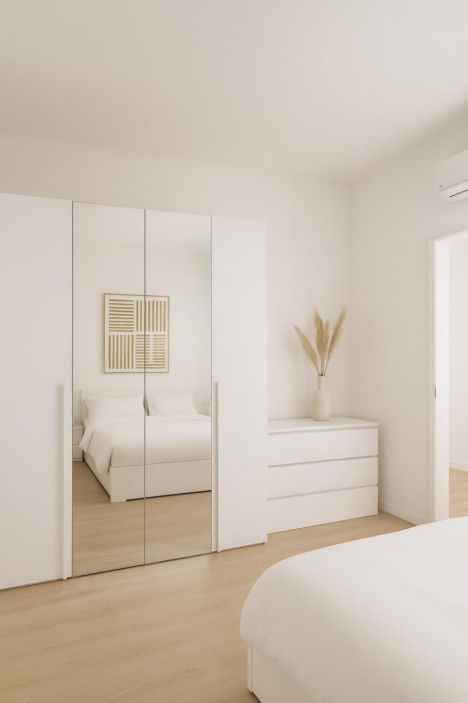 Bed, Photo of the whole room, Bedroom, wardrobe