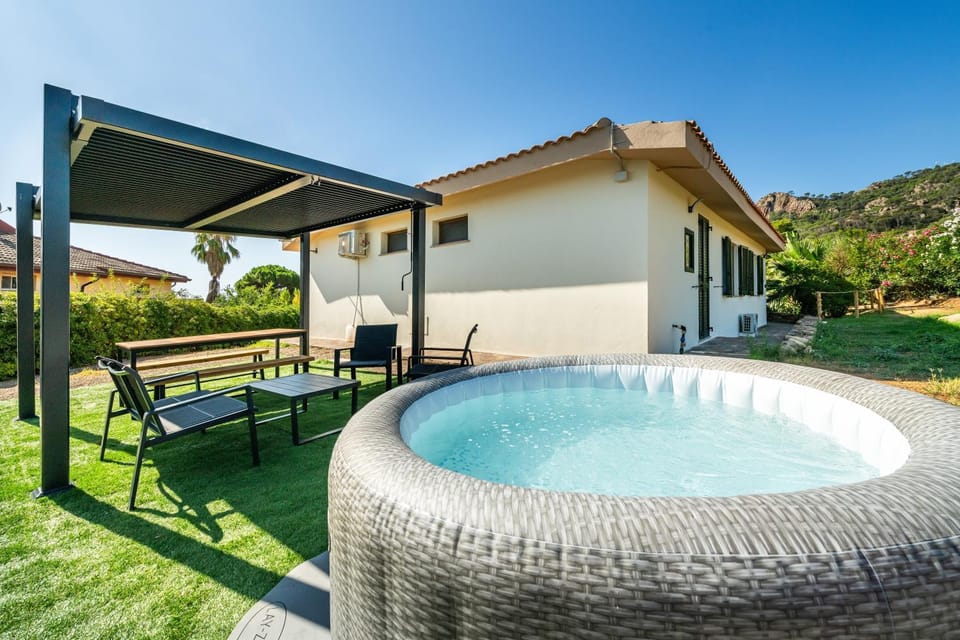 Property building, Living room, Swimming pool