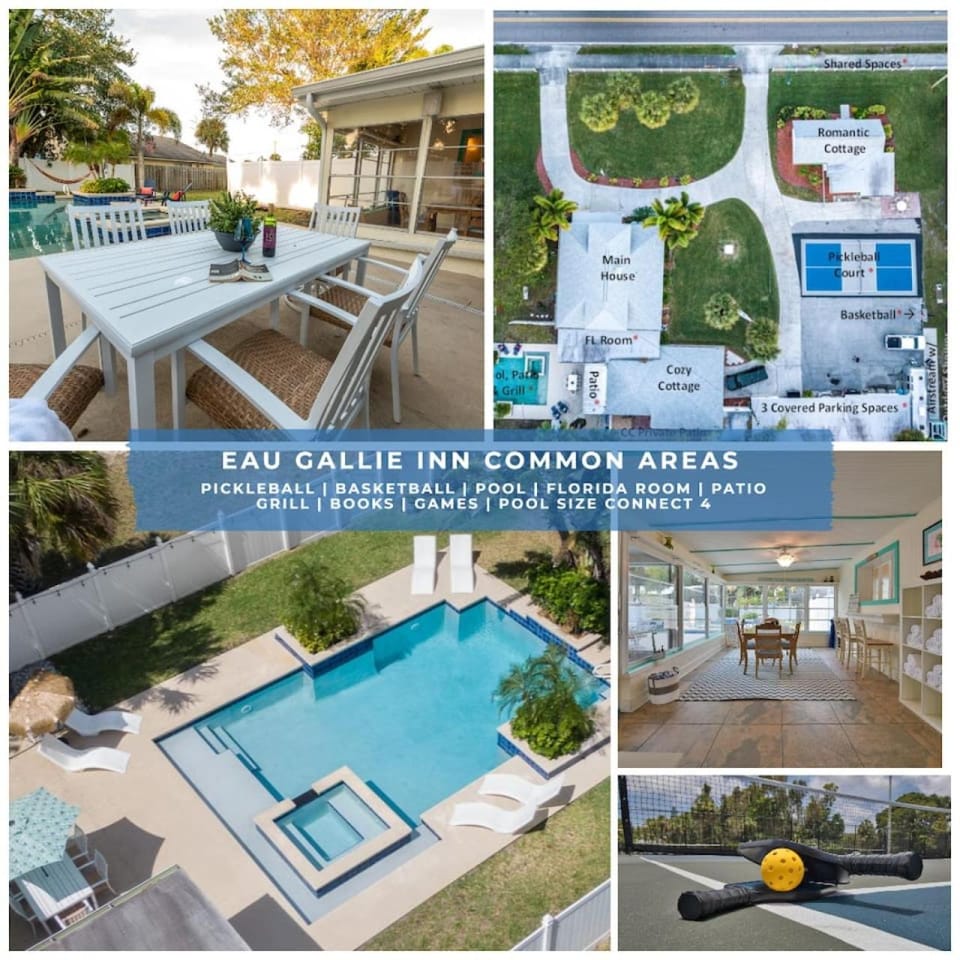 Sleeps 8 2King 1Queen 2twin Pool Pickleball Beach River House in Melbourne