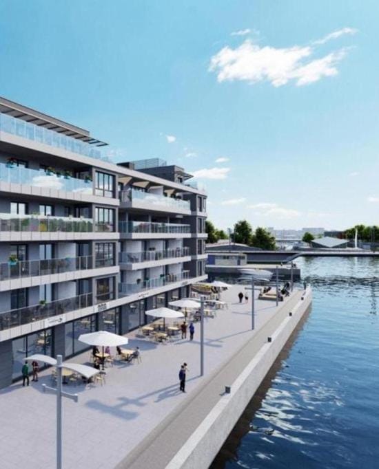 Nad Odrą Szczecin - luksusowy apartament z bocznym widokiem na Odrę, tarasem i klimatyzacją Apartment in Szczecin