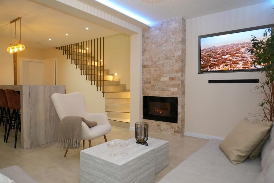 LUXIA PRIVATE ESTATE Sauna & Pool x Jacuzzi with Fireplace outdoor lounge Villa in Lika-Senj County