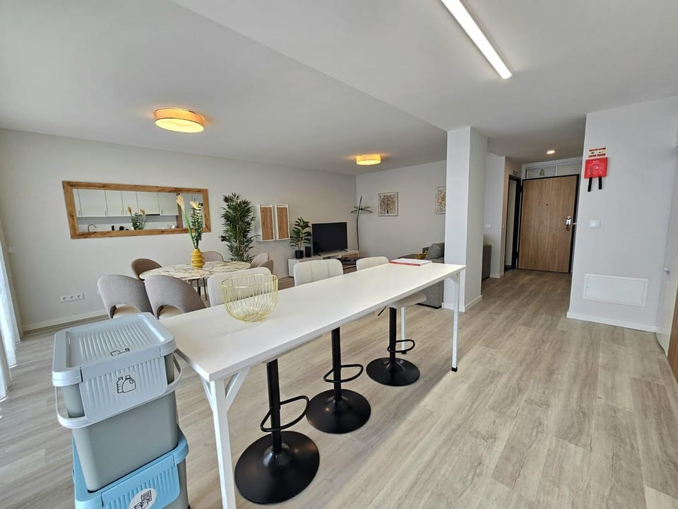 Living room, kitchen