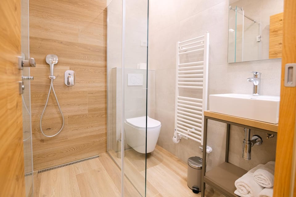 Shower, Toilet, Bathroom, towels