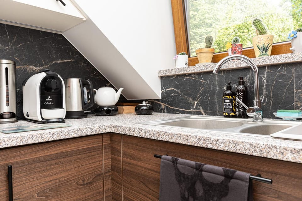 Coffee/tea facilities, Kitchen or kitchenette, stove
