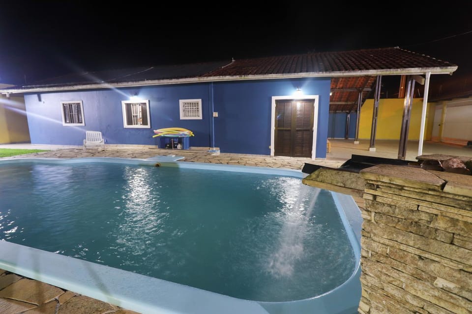 Property building, Night, Pool view, Swimming pool