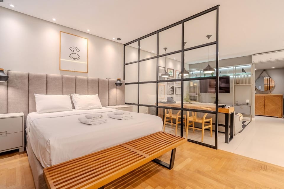 Bed, Photo of the whole room, Bedroom, towels, wardrobe